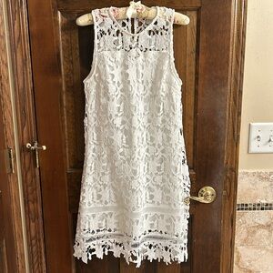 Beautiful white lace dress.